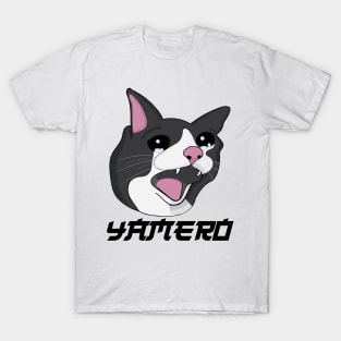 Yamero Crying Screaming Cat Meme Cute Japanese Kawaii T-Shirt